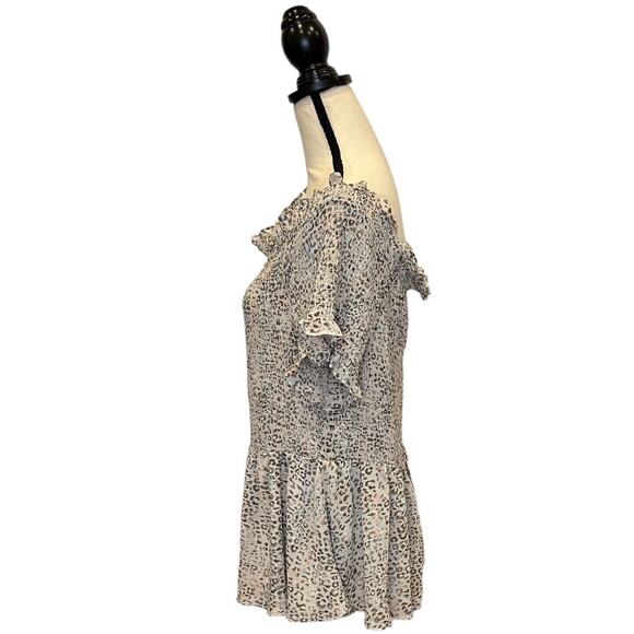 NWT Cato Womens Off The Shoulder Animal Print Peplum Blouse Top Size 18/20 - Picture 3 of 7